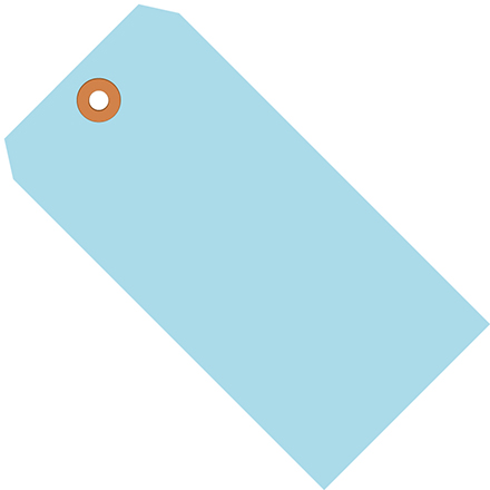 5 <span class='fraction'>1/4</span> x 2 <span class='fraction'>5/8</span>" Light Blue 13 Pt. Shipping Tags