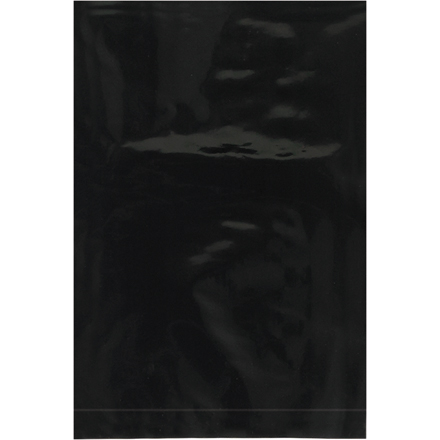 4 x 6" - 2 Mil Black Flat Poly Bags (100 pack)